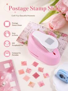 A Small, Easy-To-Use Stamp Pattern Handheld Punch, Portable Rectangular And Square Lace Punches, Suitable For Scrapbooking, DIY Cards, And Journal Decoration Tools - Single Piece - View 7