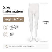 Clothing Display Mannequin, Multiple Styles Available - 140cm Men's (White) - View 2