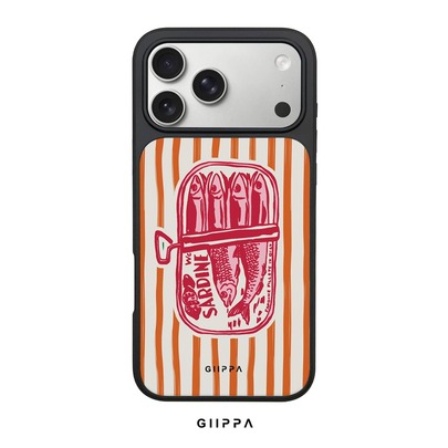 UMBAUTY Retro Orange Striped Sardine Can Print Shockproof Phone Case Holiday Birthday Gift For Christmas Valentine's Day Easter Halloween Thanksgiving New Year St Patrick's Day Compatible With IPhone 17 Pro Max 17 Plus 16 Pro Max 16 Plus 15 Pro Max 15 Plus 14 Pro Max 14 Plus 13 Pro Max 13 Mini 12 Pro Max 12 Mini 11 Pro Max 11
