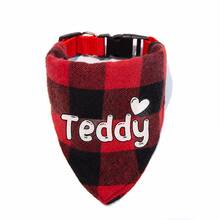 1pc Customized Pet Dog Plaid Scarf, Personalized Name ID, Paw Print, Bone And Heart Logo Options, Triangle Bib Style Cat Dog Scarf, Exquisite Customized Pet Neck Scarf, Dog Bandana - Multicolor - View 13