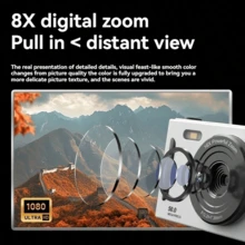Kamera Digital Definisi Tinggi 2-in-1, Sensor CCD Ganda, Fotografi Perjalanan Gaya Vintage, Termasuk Memori 32GB, Cocok Untuk Pelajar, Hadiah Natal, Halloween, Thanksgiving, dan Ulang Tahun - View 2