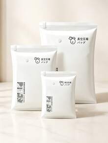 Bolsa de Compresión al Vacío para Ropa y Cobijas, Organizador de Almacenamiento Ahorra Espacio, Reutilizable con Válvula, Protección contra Polvo y Humedad,Disponible en múltiples tamaños - Blanco - Ver 6