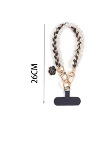 1PC/2PSCLuxury Pearl Phone Lanyard Metal Accessories Lanyard Neck Strap Portable Phone Lanyard Accessories With Card Slot Phone Strap Accessories For Mobile Phones With Phone Cases - Multicolor - View 9