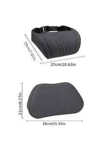 Luxury Car Neck Pillow, Nappa Leather Headrest, Seat Cushion, Car Seat Cover, Comfortable And Breathable, Lumbar And Neck Support, Exquisite Embroidery, Suitable For All Seasons, Car Interior Accessories - A - View 6