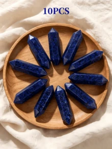 天然水晶雙尖柱狀原石裝飾品，多脈輪能量療癒水晶柱，冥想裝飾礦石手持件 - 彩色 - 查看 12