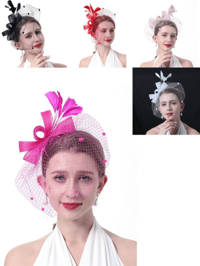 1 Pc Fascinators Hats For Women Pillbox Hat 20s 30s 50s Vintage Headwear Bowler Flower Veil Wedding Tea Party Hat