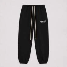 Fear Of God Essentials Fleece Sweatpant (FW24) Unisex - 黑色運動褲 - 查看 1
