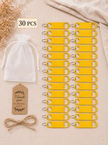30/10/1 Set Customized Engraved Bottle Opener Keychain, Personalized Name & Date Metal Key Ring, Wedding Party Favor, Gift For Family And Friends - Style 3 - View 16