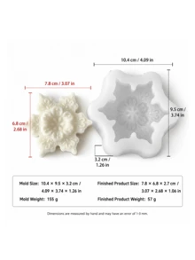 聖誕雪花矽膠模具，適用於蠟燭、石膏、樹脂 DIY 冬季節日禮盒裝飾手工禮物 - 雪花矽膠模具 - 查看 12