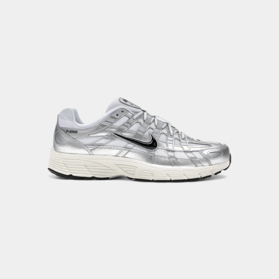 Nike P-6000 White Metallic Silver Flat Silver Black - 白色 - 查看 1
