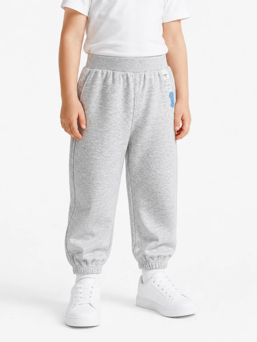 Balabala Young Boy Casual Pants 2026 New Autumn Soft Cotton Elastic Waist Boys Girls Sports Joggers Comfortable Daily Wear - Light Gray - View 1