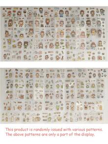 100 piezas Pegatinas transparentes de PET para planificador - Pegatinas transparentes impermeables, pegatinas de planificador DIY, decorar varios artículos, decoración de fiestas (estilo aleatorio) - Multicolor - Ver 5