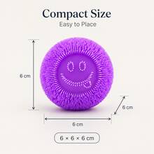 1pc Squeeze Ball Stress Relief Toy, Press And Bounce Back Decompression Ball, Venting Tool, Soft Rubber Sensory Training Toy Game For Kids And Adults - Multicolor - View 8