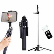 1.7m Selfie Tripod, Portable Camera Tripod With Wireless Remote Control, 360° Rotation, Suitable For Video Recording And Live Streaming - one-size - View 1