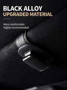 High-Quality PU Leather & Metal Car Glasses Holder - Universal Clip Design Fits 99% Vehicles, Elastic Clip, Scratch-Resistant, Easy Installation, Can Hold Glasses, Glasses & Documents, Compact & Fashionable - A - View 21