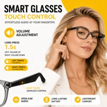 SENBONO New AI Translation Smart Audio Glasses, Hall Sensor One-Click Activation, Wireless Calls, Music Playback, Hands-Free Phone Calls, Camera Control, Voice Activation, Fashion Smart Glasses, Unisex, Gift For Friends, Birthday Gift - View 4