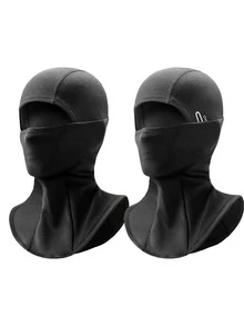 1/2pcs Unisex Black Fleece Balaclava Winter Windproof Full Face Mask Neck Warmer For Skiing Cycling Outdoor Sports - Multicolor - View 8