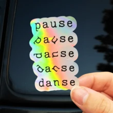 Pause-Danse, A Great Life Rhythm Philosophy: Pause And Rest When Tired, Waterproof Vinyl Sticker - Durable Smooth Surface, Self-Adhesive Bumper Sticker, Suitable For Cars, Windows, Laptops, Trucks, Water Bottles - Multi-Functional Durable Design, Car Sticker - Vinyl - View 12