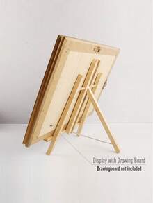1pc/2pcs Smooth Solid Wood Trapezoid Desktop Display Stand, Desktop Easel, Blackboard Display Rack, Foldable Portable Bracket - Multicolor - View 6