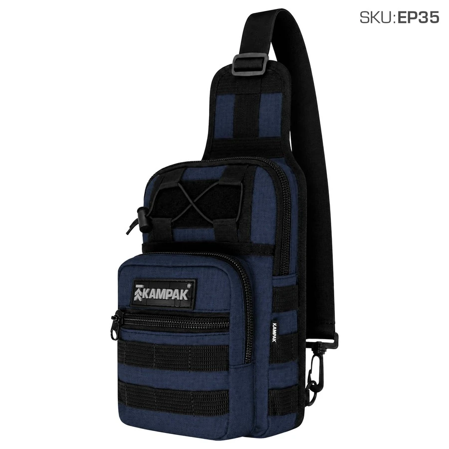 Pechera Kampak Ep35 Mochila Táctica Cruzada Urbana Multiusos - Azul Marino - Ver 1