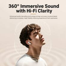 AirPro Bluetooth 5.4 Earbuds With ENC Microphone For Crystal Clear Calls, Wireless In-Ear Headphones With Low Latency Audio, 48H Playtime, USB-C Charging, LED Battery Display, Comfortable Fit For Remote Work, Office, Zoom Meetings, Study And Travel - 白色 - 查看 7