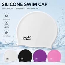 Topi Renang Silikon Unisex, Topi Renang Tahan Air Elastis untuk Rambut Panjang, Cocok untuk Dewasa - MultiWarna - View 2