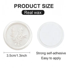 30pcs Pearl White Rosemary Wax Seal Stickers, Self-Adhesive Envelope Seals, Suitable For Wedding, Party, Birthday, Christmas - Rosemary Pearlescent White - View 5