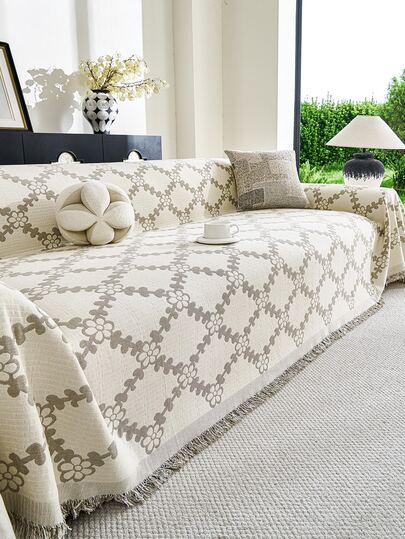1pc Luxury High-End Skin-Friendly Sofa Cover, All-Season, Pet-Friendly, Machine Washable, Perfect For Home Decor