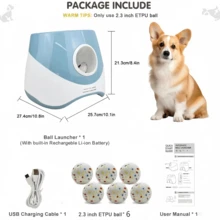 1 Buah Peluncur Bola Hewan Peliharaan Pintar Baru, Dapat Diisi Ulang USB, Baterai Tahan Lama, Jangkauan Jauh, Peluncur Bola Tenis Elastis Luar Ruangan, Mesin Pelempar Otomatis, Ukuran Sempurna untuk Anjing Kecil dan Sedang, Teman Bermain Bersama untuk Anjing dan Kucing Peliharaan Anda, Tersedia Berbagai Pilihan Warna, Termasuk 6 Bola, Perlengkapan Anjing, Perlengkapan Kucing - MultiWarna - View 3
