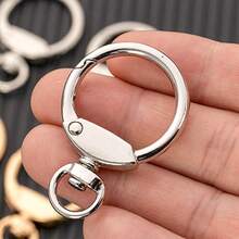 2pcs/4pcs/6pcs/10pcs Zinc Alloy Spring Clasps, Plum Blossom Spring Rings, Metal Open Spring Rings, Buckles For Phone Bags, Keychains, Hooks, Halloween - Multicolor - View 4