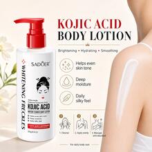 SADOER [Local Warehouse]250ml Kojic Acid  Tender Body Lotion Hydrating, Moisturizing Body Lotion Providing Bright Skin , Smooth Skin Color, Smooth Light Color, Oil-Free Distribution, Light Color Skin Type - 白色-2pcs - 查看 3