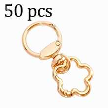2pcs/4pcs/6pcs/10pcs Zinc Alloy Spring Clasps, Plum Blossom Spring Rings, Metal Open Spring Rings, Buckles For Phone Bags, Keychains, Hooks, Halloween - Multicolor - View 6