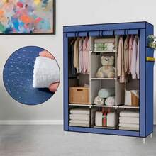 Foldable Wardrobe Closet For Organizing Clothes With Zipper - 125x45x165 隨機 - 查看 6