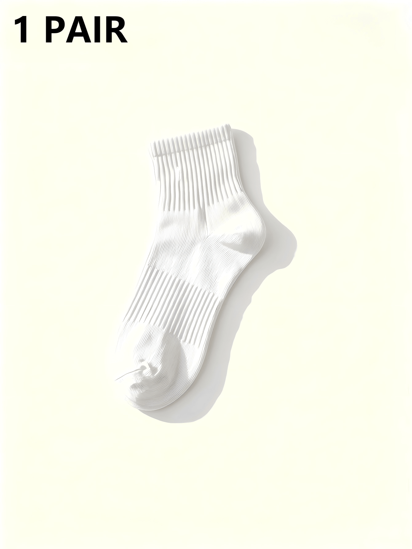 5/10 Pairs Men's Pure White Minimalist Socks, American Style, Sweat-Absorbent, Breathable, Mid-Calf Socks For Daily Wear, Running And Sports, Also Suitable For Couples, 15/20 Pairs - Multicolor - View 37