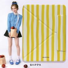 GIIPPA 1個黃白條紋Y型摺疊磁吸平板保護殼，PU皮革外層搭配硬質壓克力防彎曲背板，無筆槽，多角度支撐，自動休眠/喚醒，適合辦公與日常使用，相容於iPad Mini 6/7、Air 2/3/4/5/11/13" (M2/M3 2024-2025)、5/6/7/8/9/10/11代、Pro 10.5/11/12.9" (2017-2025)，Summer Obal Na，11 A16保護殼，保護套 - 多色7 - 查看 8