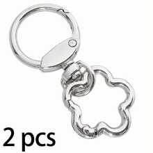 2pcs/4pcs/6pcs/10pcs Zinc Alloy Spring Clasps, Plum Blossom Spring Rings, Metal Open Spring Rings, Buckles For Phone Bags, Keychains, Hooks, Halloween - Multicolor - View 21