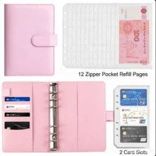 Macaron Color A6 6-Ring Budget Planner Set, Cash Envelope Savings System Notebook, Includes Divider Pages, Stickers And Budget Sheets, Monthly Expense Tracking Organizer, Women's Home Gift Stationery, Back To School - Purple - View 14