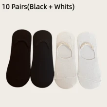 1/3/5 Pairs Men's Plus Size Low-Cut Invisible Socks, Short Boat Socks For Sports Or Casual Wear, Summer Casual Boat Socks (10/15) - Multicolor - View 18