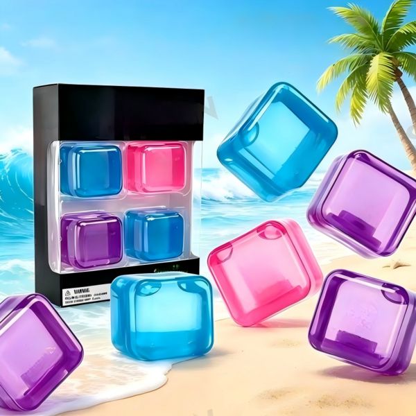 Ice Cube Squishy Set, Style Soft Squeeze Stress Relief Ball, Jelly Cube Fidget Toy, Multiple Colors Desk Fidget, Mood Soothing Emotional Release Gift
