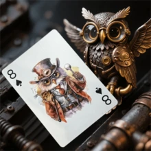 Steampunk Owl Playing Cards, 54 Hand-Drawn Illustrated Cards, Vintage Style Exquisite Packaging, High-End Embossing Technology And Matte Texture Coating, Suitable For Gifts And Entertainment - Multicolor - View 4