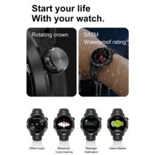 PANDA G9 Multifunction Smartwatch, Silicone Strap, 1.32'' AMOLED High-Definition Screen, GPS Positioning Sports Watch, Supports Multiple Languages, Multiple Sports Functions, Compatible With IOS / Android Systems, 2Gb Memory, 5ATM Waterproof For Swimming, Can Connect To TWS Earphones, Bluetooth Calling, Message Notifications, Bluetooth Calling, Remote Music, Remote Photography - Silver - View 5