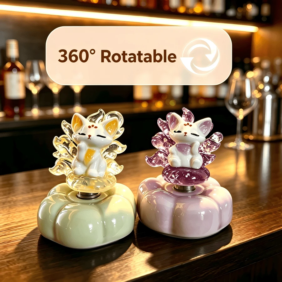 1pc Lucky Nine-Tailed Fox Spinner, 360° Rotatable, Perfect For Theme Party Decoration, Office Desk, School And Other Places, Also A Great Gift For Friends And Christmas