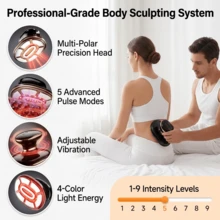 New Weight Loss Body Shaping Fat Burning Device, USB Rechargeable Colorful Slimming Massage Tool For Women Home Use, Mother's Day - 黑色 - 查看 8