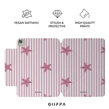 GIIPPA 1件粉色與白色垂直條紋淺粉色海星印花保護殼，磁吸可拆卸Y型折疊防震保護套附筆槽，適用於iPad Mini 6/7、Air 2/3/4/5/11/13" (M2/M3 2024-2025)、5/6/7/8/9/10/11代、Pro 10.5/11/12.9" (2017-2025)，適合情人節、返校季、辦公室、聖誕節、萬聖節、感恩節假期，送給女友的最佳禮物，完美的婚禮伴手禮 - 多色3 - 查看 4