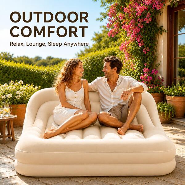 Premium Inflatable Sofa, Indoor/Outdoor Use, Newly Upgraded Version, Portable, Perfect For Lying Down Watching Football Games, Leisure And Entertainment, Camping, Garden, Holiday And Christmas Relaxation, Multi-Mode Use, Easy To Store