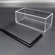 Detachable Acrylic Display Box, Plastic Collectible Display Box, Model Protection Storage Box, Suitable For Display And Collection, Elegant Storage Box, Suitable For Home And Retail - Black - View 5