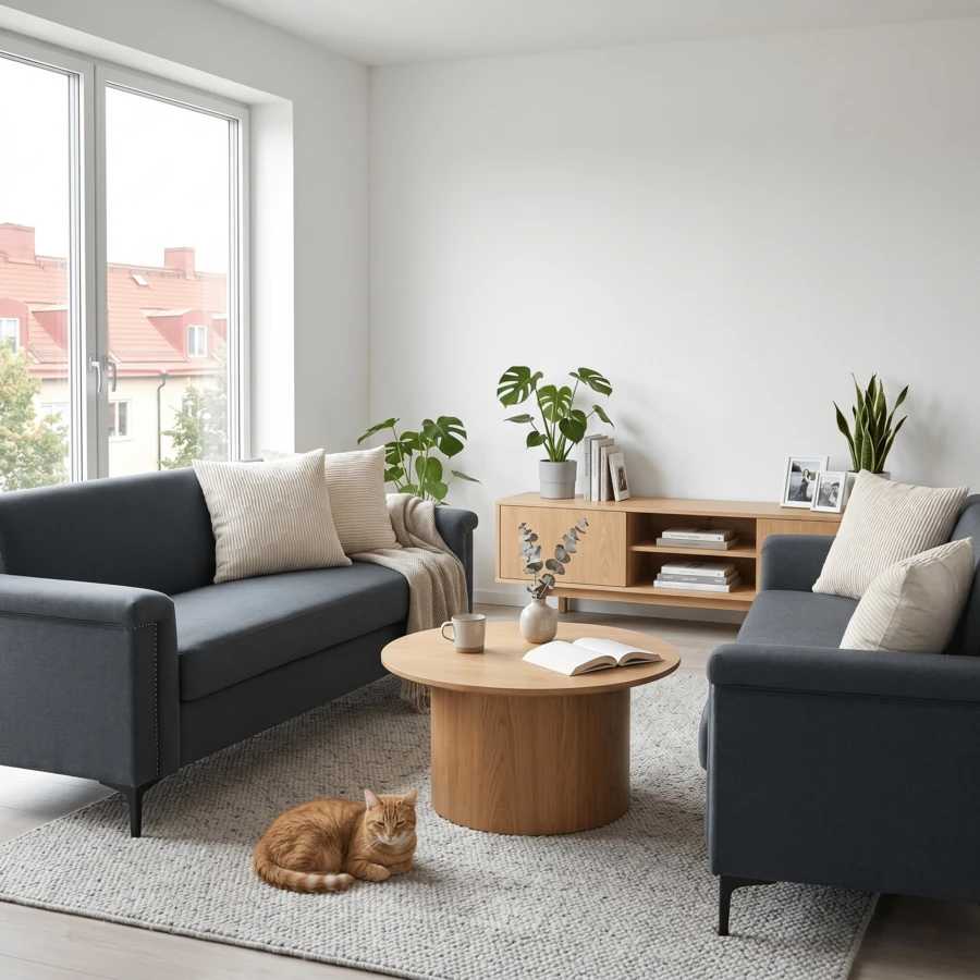 Modern 2 Seat Sofa Set Blue – 172 Cm - 深灰色三座 - 查看 1