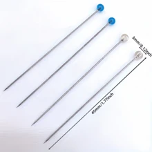 200Pcs Box Light Blue & Yellow Crystal Glass Head Pins - Durable Straight Pins & Quilting Pins, Suitable For DIY Crafts, Sewing And Garment Making - Multicolor - View 12