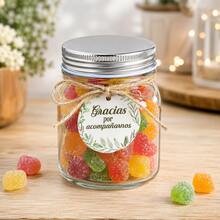Thank You Glass Jars, PACKS OF 3,6 AND 12 PZS. Clear Glass Jar, With Silver Screw Lid, Thank You Card And Decorative Bow, Memory Jar, Jars For Sweets, Chocolates. Gift Jars, Souvenirs... - 3 chiếc - Xem 3