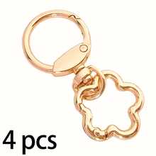 2pcs/4pcs/6pcs/10pcs Zinc Alloy Spring Clasps, Plum Blossom Spring Rings, Metal Open Spring Rings, Buckles For Phone Bags, Keychains, Hooks, Halloween - Multicolor - View 11
